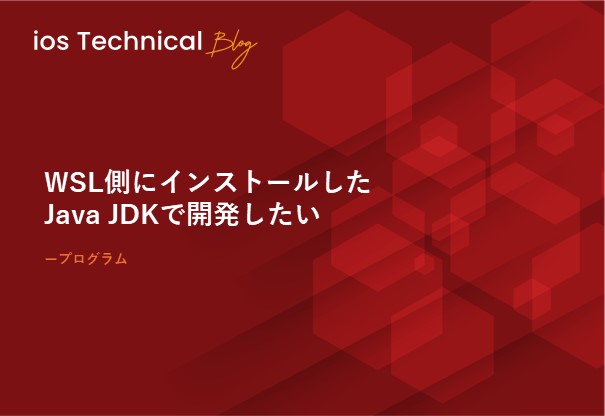WSL側にインストールしたJava JDKで開発したい