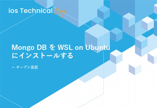 Mongo DB を WSL on Ubuntu にインストールする
